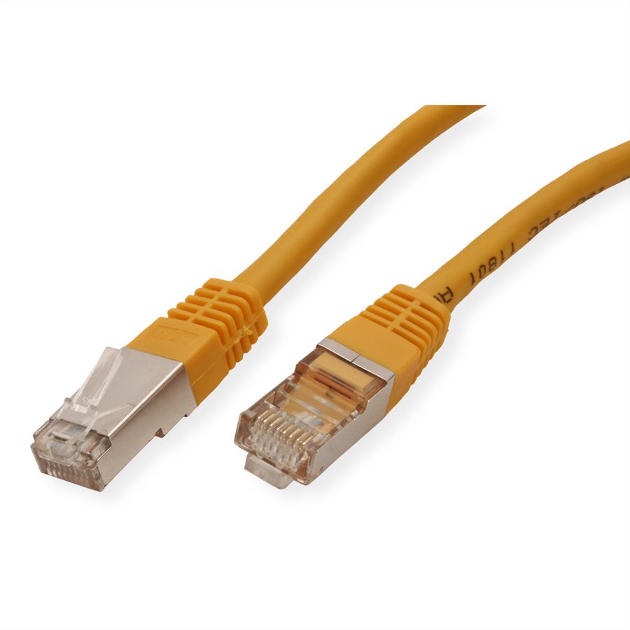 Cordon VALUE Cat.6 (Classe E) S/FTP (PiMF), jaune, 10 m
