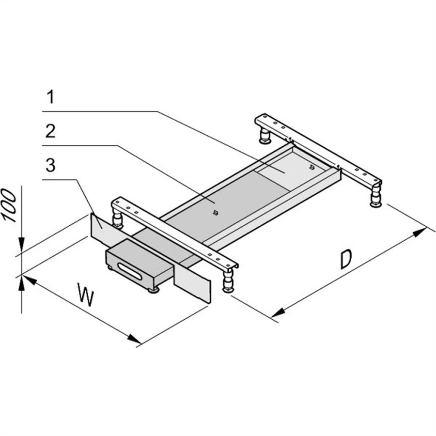 Protection télescopique contre le renversement SCHROFF Varistar, 800W 900D, RAL 7021