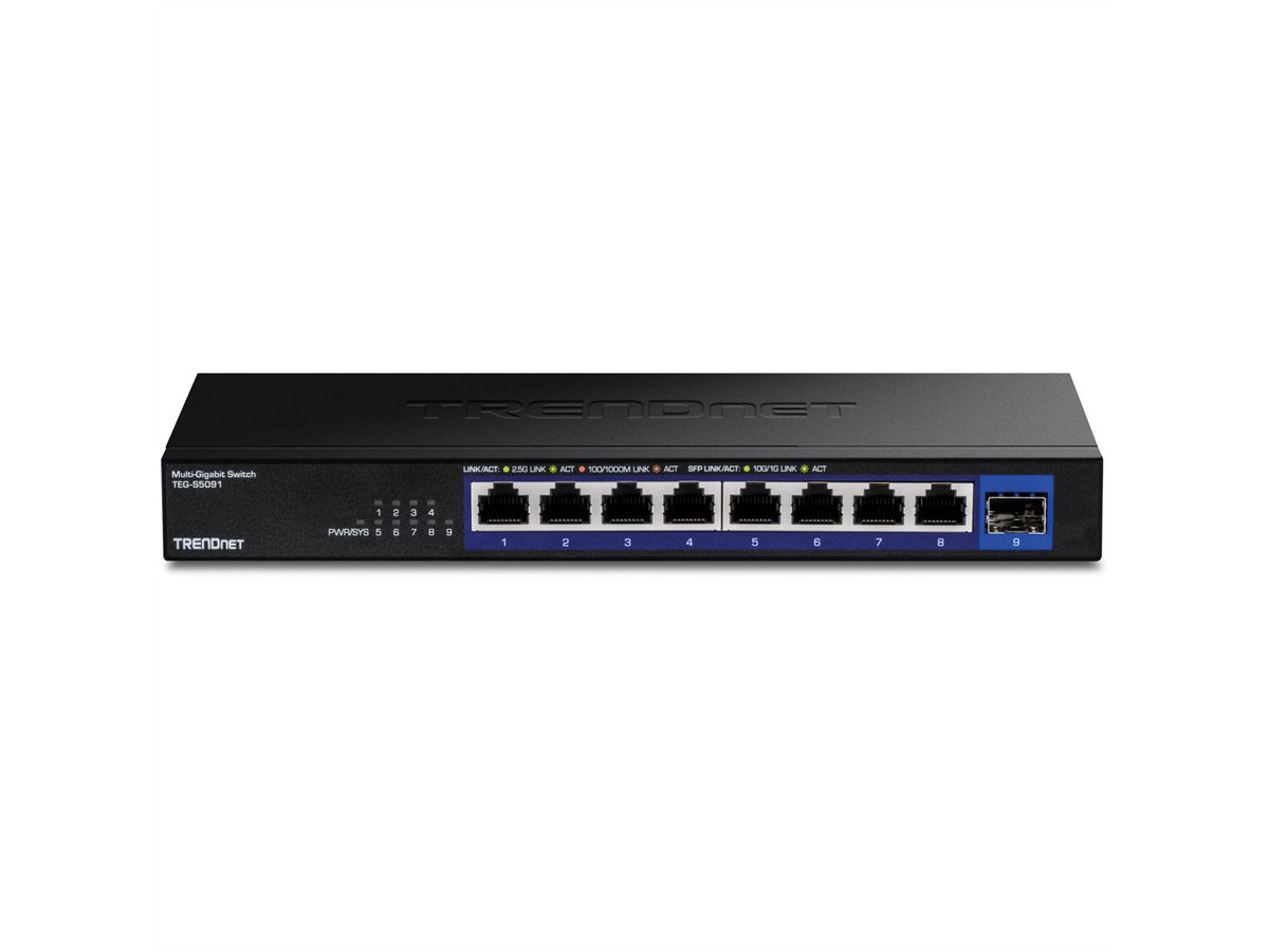 TRENDnet TEG-S5091 Switch 2,5G à 9 ports non administrable, avec port SFP+ 10G