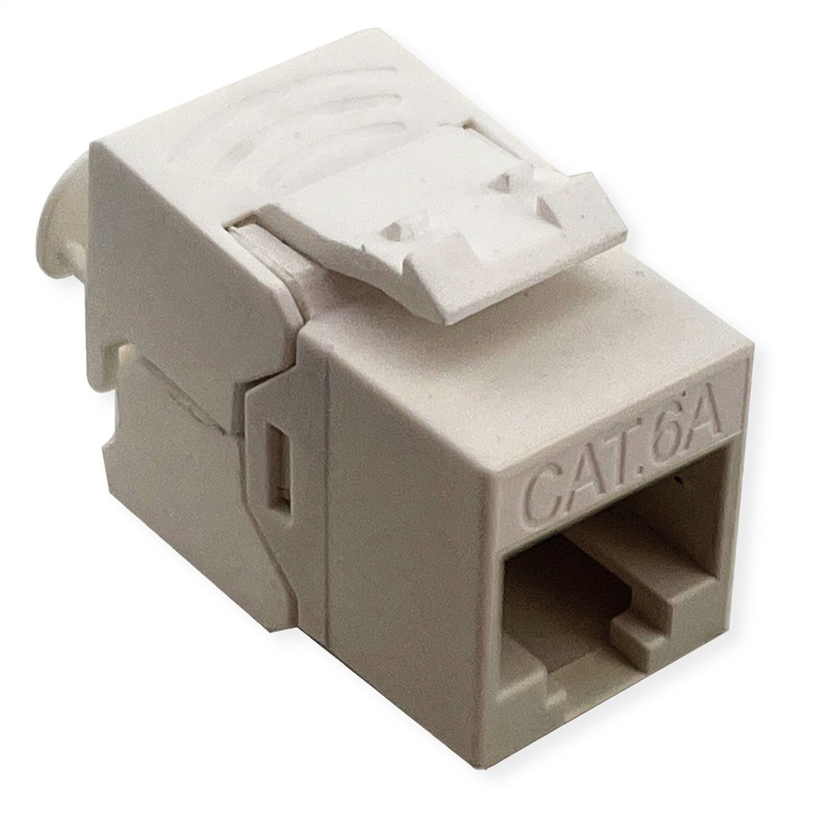 ROLINE Keystone Cat.6A (Classe EA)non blindé, sans outil, SLIM, extra-court, blanc