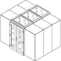 SCHROFF Masque de porte d'allée pour hauteurs inégales, panneau adaptateur de porte battante, 130H