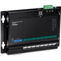 TRENDnet TI-PG102F Switch industriel PoE+ Gigabit à 10 ports avec accès frontal et fixation murale