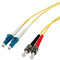 Câble Patch FO duplex Singlemode E9/125 µm LC/ST, jaune, 1 m