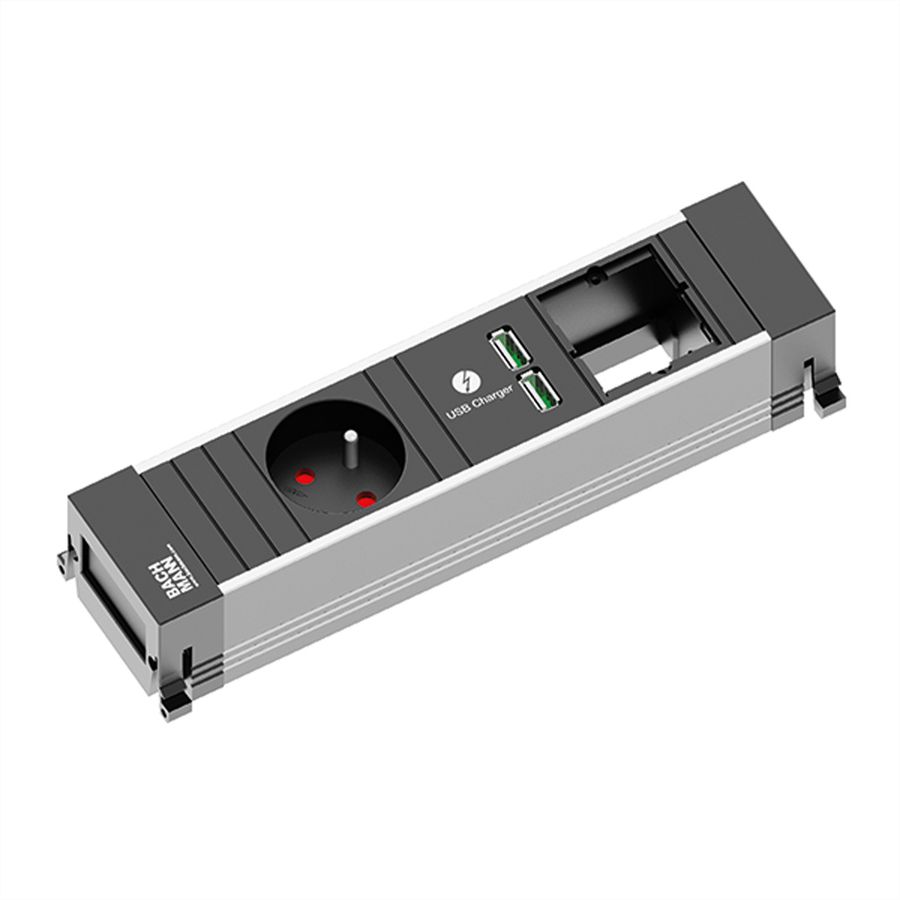 BACHMANN Power Frame 1x UTE (France) 1x chargeur USB 1x module Custom, courant 0,1m GST18