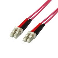 LEONI Câble FO duplex 50/125µm OM4, Euromicron LC/LC, 1 m