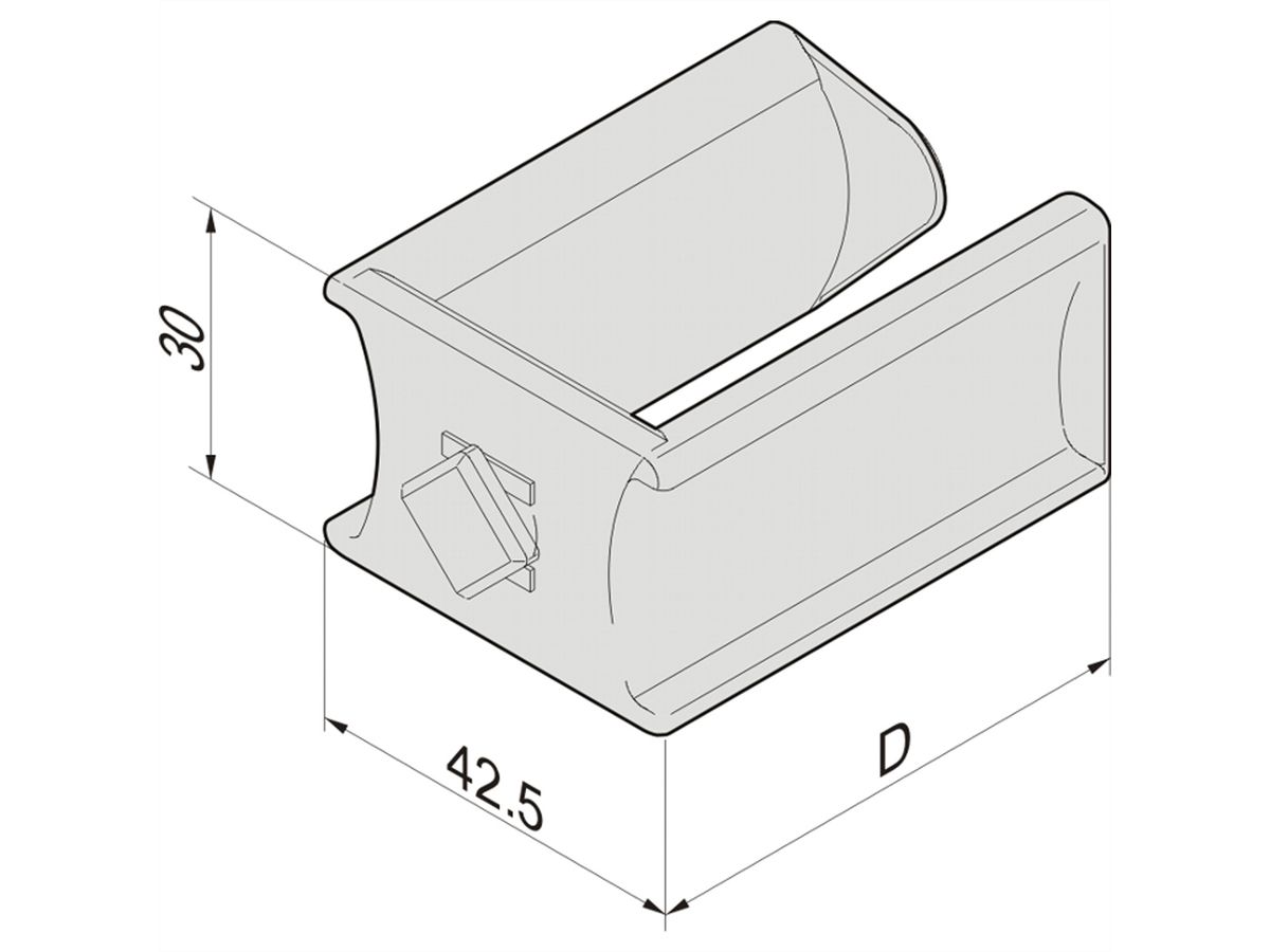 Oeillet de câble SCHROFF, plastique, 30W 100D