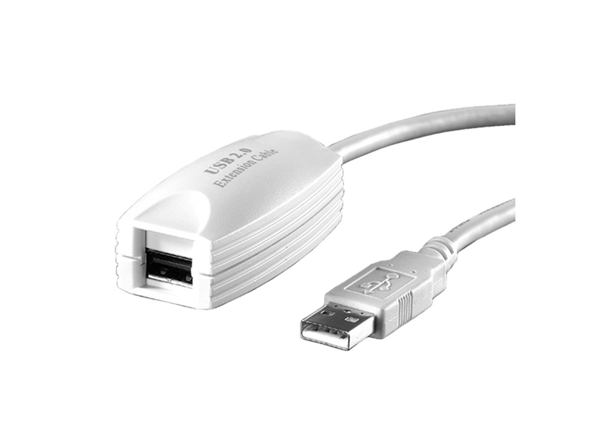 VALUE Prolongateur USB 2.0, blanc, 5 m - SECOMP France