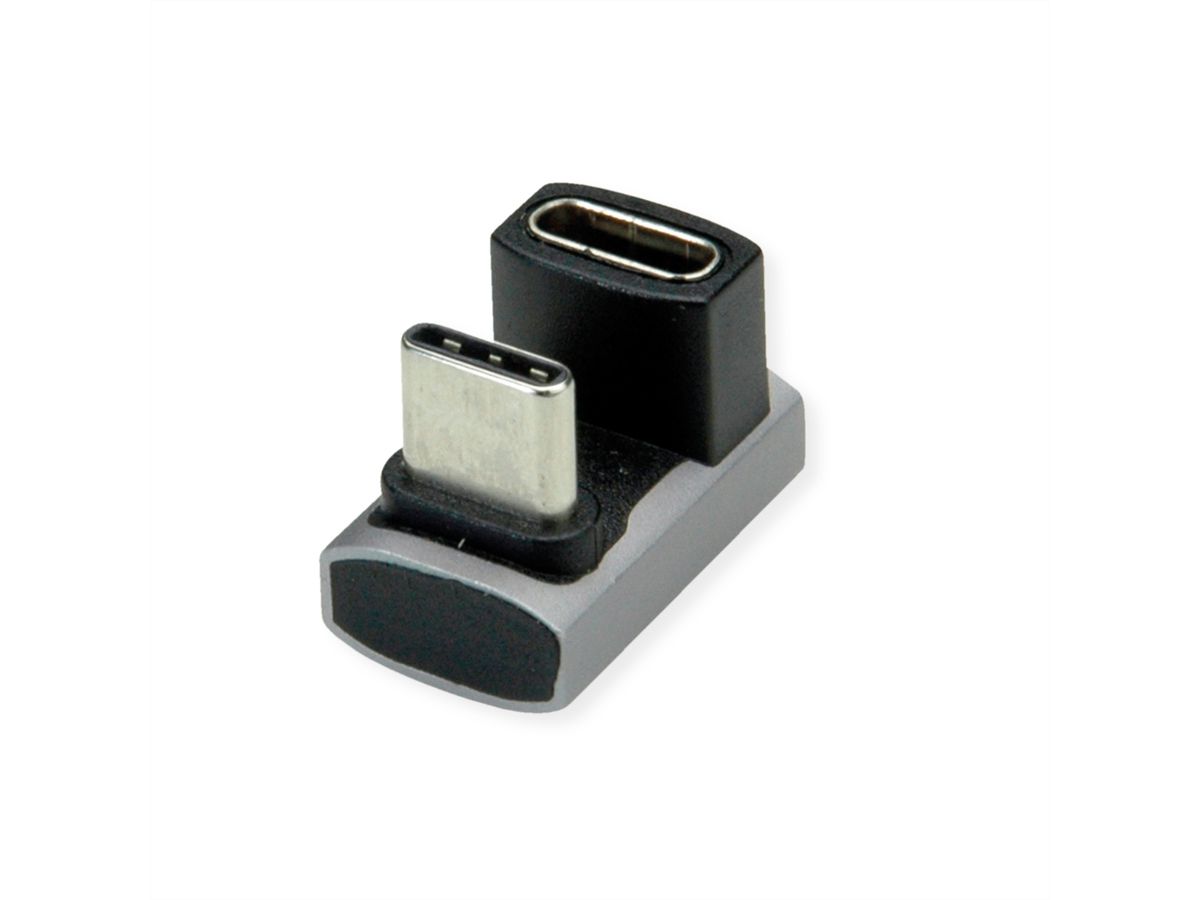 ROLINE Adaptateur USB4 Gen 3x2, Aluminium, 360°, Type C, M/F, argent