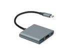 ROLINE Adaptateur USB Type C - HDMI , USB 3.2 Gen 1 A + Type C (Power Delivery)