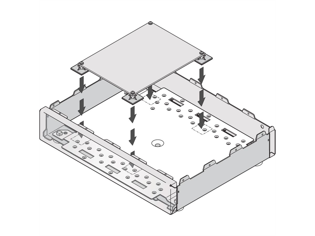 Goujons de montage pour cartes adhésives SCHROFF Interscale, hauteur 7 mm