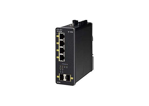 Cisco IE 1000-4P2S-LM Géré Gigabit Ethernet (10/100/1000) Noir Connexion Ethernet, supportant l'alimentation via ce port (PoE)