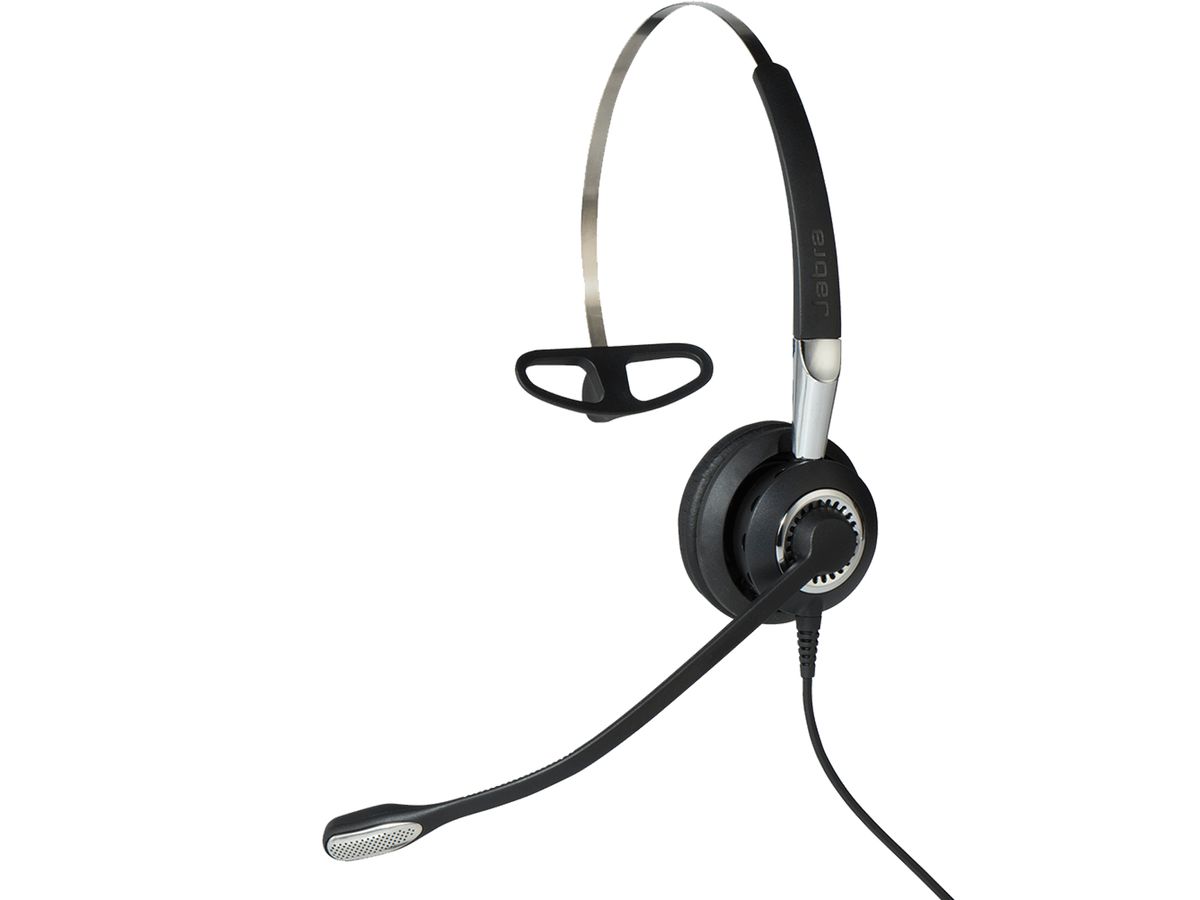 Jabra BIZ 2400 II Casque Avec fil Minerve, Crochets auriculaires, Arceau Bureau/Centre d'appels Noir, Argent