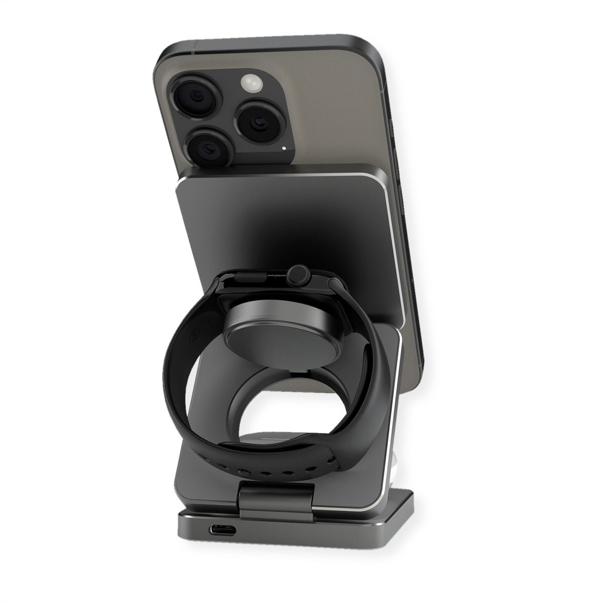 ROLINE Station de charge à induction 3-en-1, pliable, pour appareils SAMSUNG
