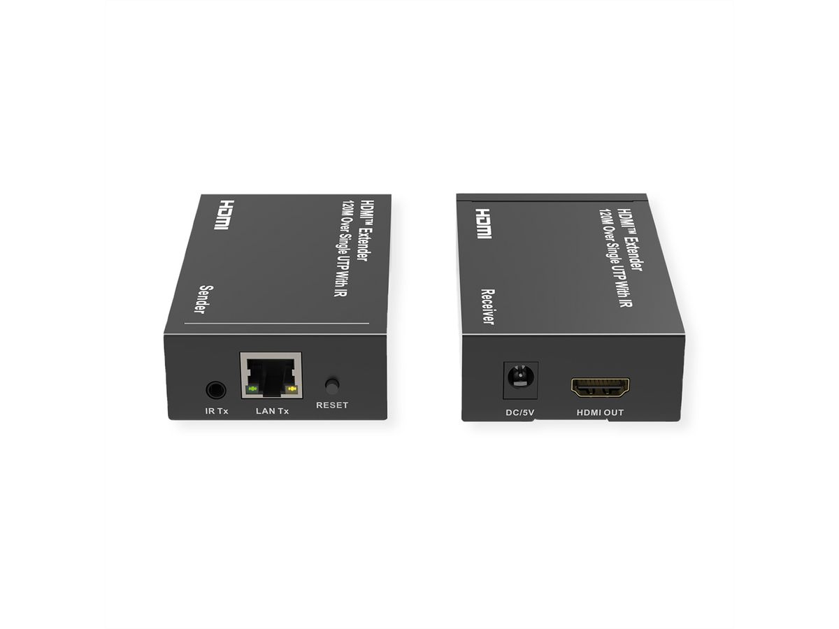 ROLINE Prolongateur HDMI via IP, 1080P, 120m, avec IR