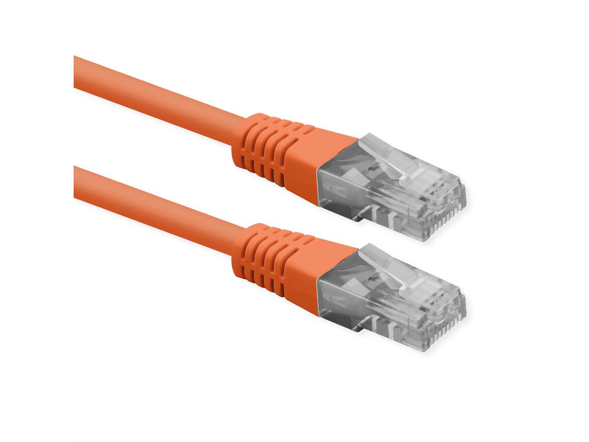 ROLINE Cordon Cat.6 (Classe E), UTP, PoE, orange, 0,3 m