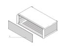 SCHROFF PropacPRO Face avant, pleine largeur, non blindée, 3 U, 28 CV, 2 mm, alu, anodisé, bords non traités