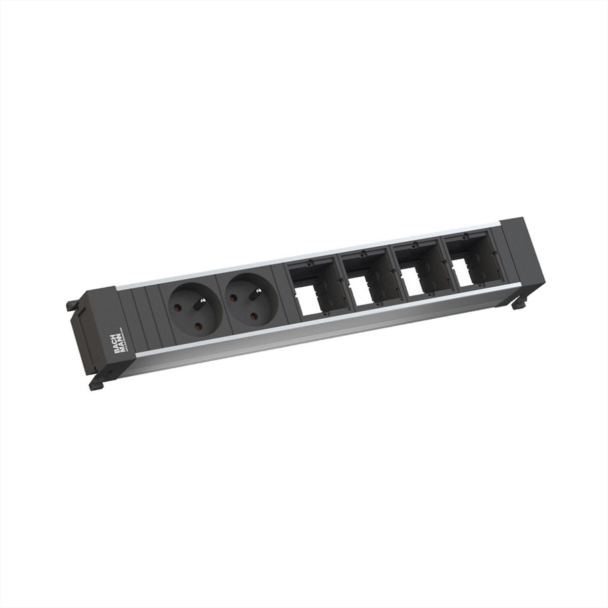 BACHMANN Power Frame 2x UTE (France), 4x modules libres, argent