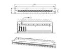 TELEGÄRTNER Panneau de brassage 19" MPP24, 1 U, Cat.6A (Classe EA) (ISO/IEC), 24 ports, RAL 9005 noir