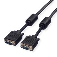 ROLINE SVGA Câble High Quality avec noyaux de ferrite + DDC, HD15 M/HD15 M, 3 m