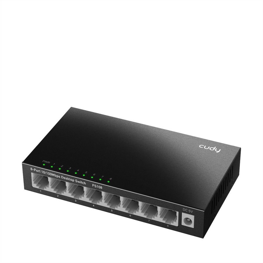 CUDY FS108 Switch 8 ports 10/100 Mbps métal