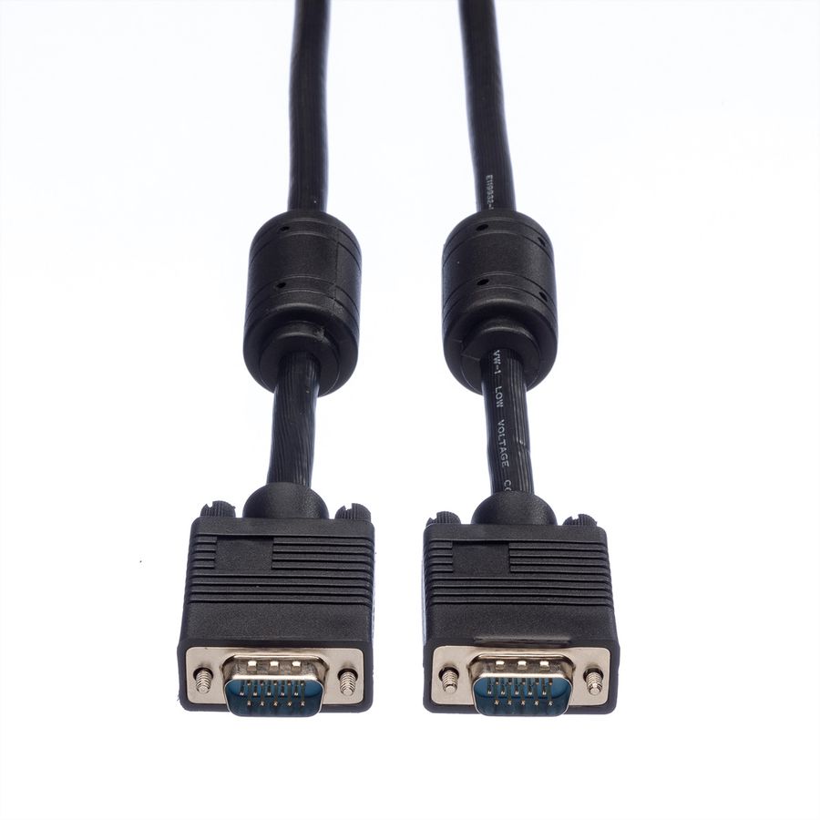 ROLINE SVGA Câble High Quality avec noyaux de ferrite + DDC, HD15 M/HD15 M, 2 m