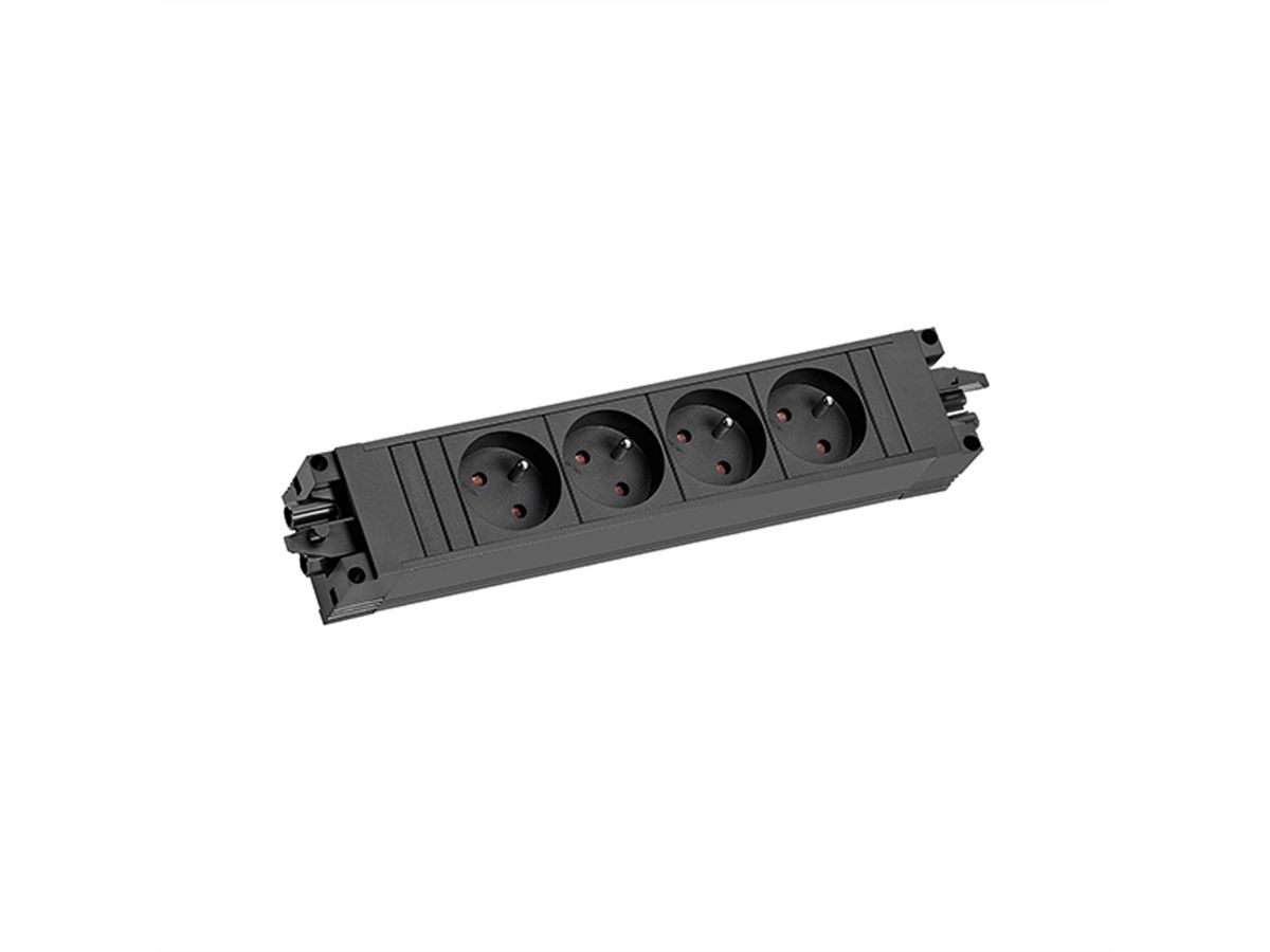BACHMANN STEP BASE 4xUTE GST18, CEE 7/7 fiche de contact de protection C19 1m