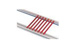 Guide-cartes SCHROFF, 4.4" type PCB, plastique, 160 mm, largeur de rainure 2 mm, rouge, 50 pièces