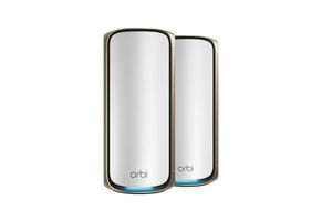 NETGEAR Orbi 970 Orbi Série 970 – Système Mesh WiFi 7 Quad-Band, Blanc, 27 Gbit/s, Lot de 2