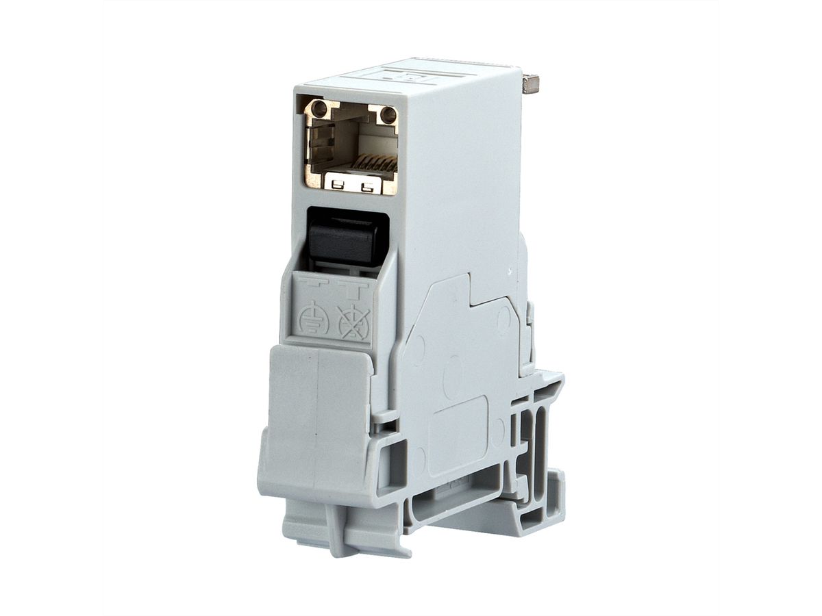 METZ CONNECT  E-DAT Industry terminalE-DAT Industry rail de serrage TS35, + RJ45 insert de field jack Cat.6 Class EA, PROFINET rail TS35 + RJ45 field jack insert Cat.6 Class EA, PROFINET