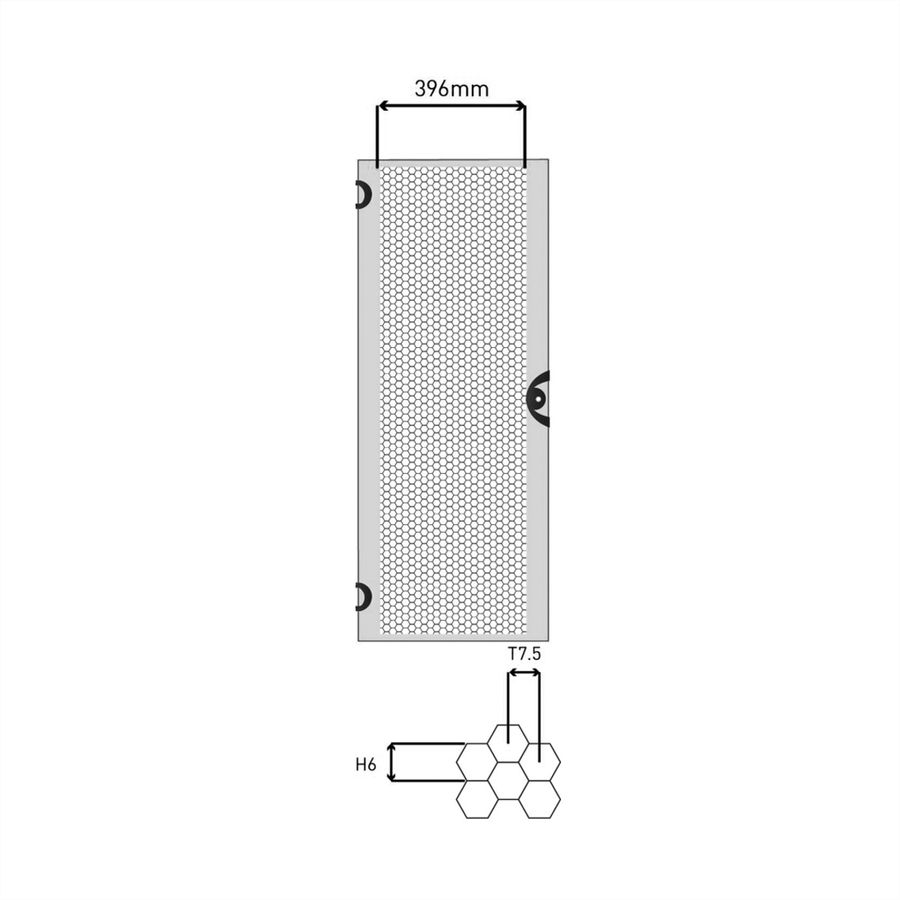 SCHROFF Porte 47U perforée RAL7035