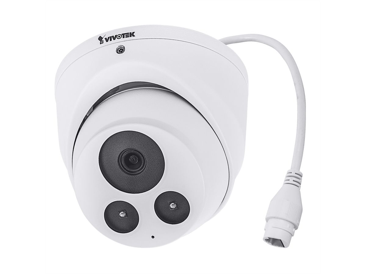 VIVOTEK IT9360-H Caméra dôme 2MP, objectif fixe 3,6 mm, H.265, éclairage IR à 30 m, boîtier compact, microphone, Outdoor