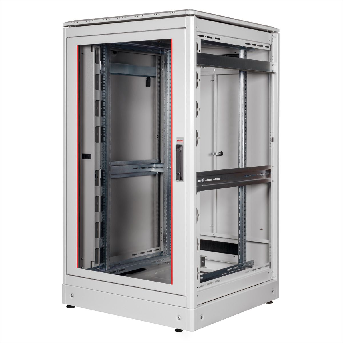 ROLINE 19" Baie réseau Pro 26U, 800x800 LxP Porte verre gris