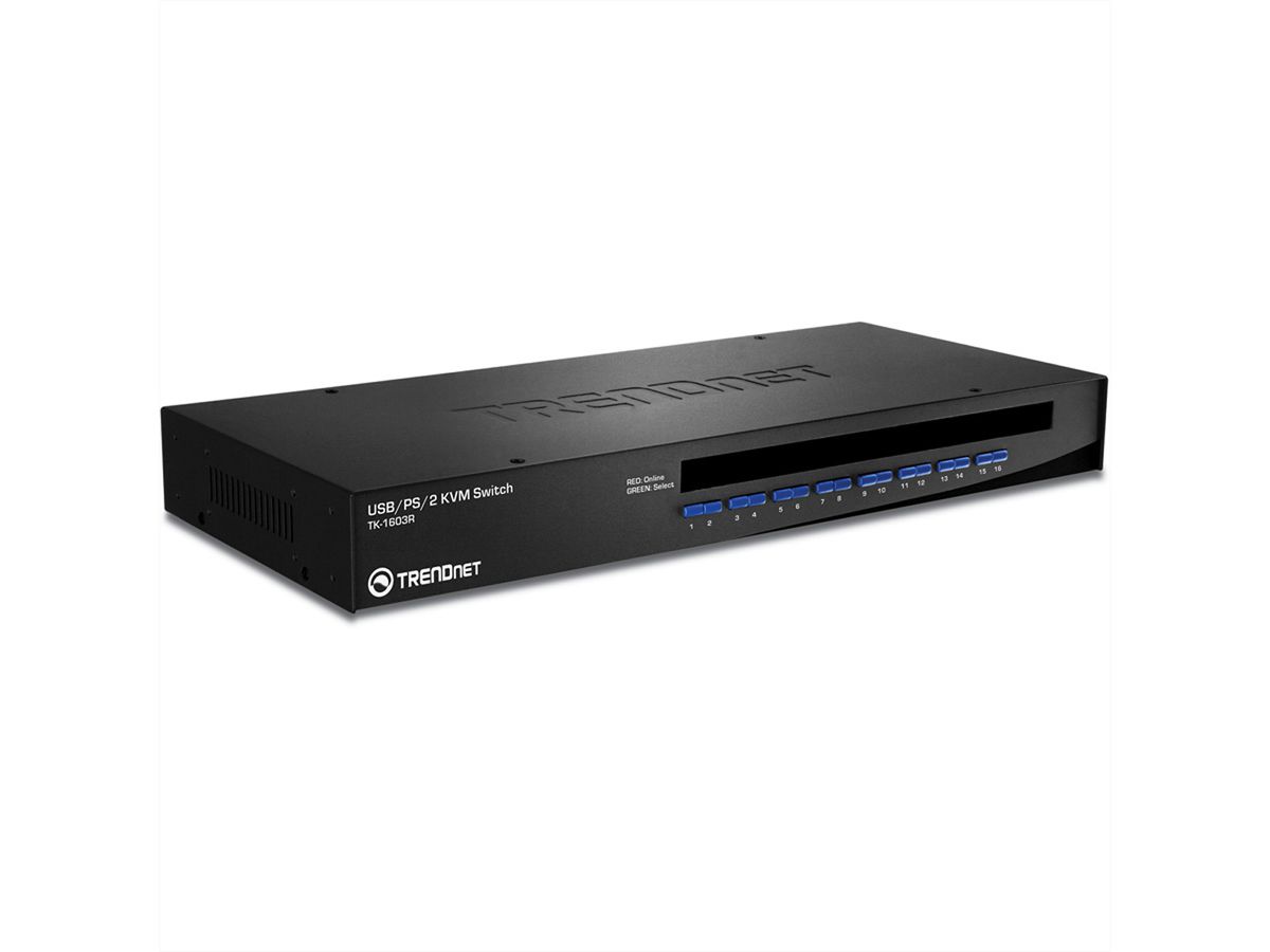 TRENDnet TK-1603R Switch USB KVM à 16 ports montage sur rack