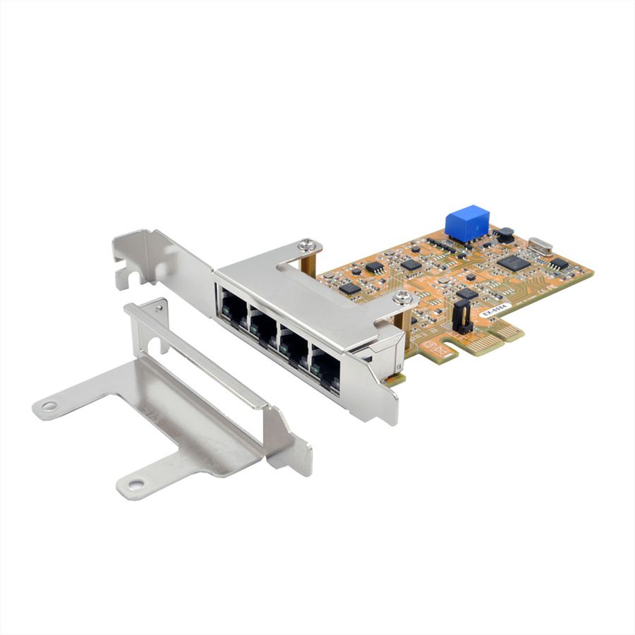 EXSYS EX-6084 Carte PCIe 4 ports Quad Ethernet 1Gigabit