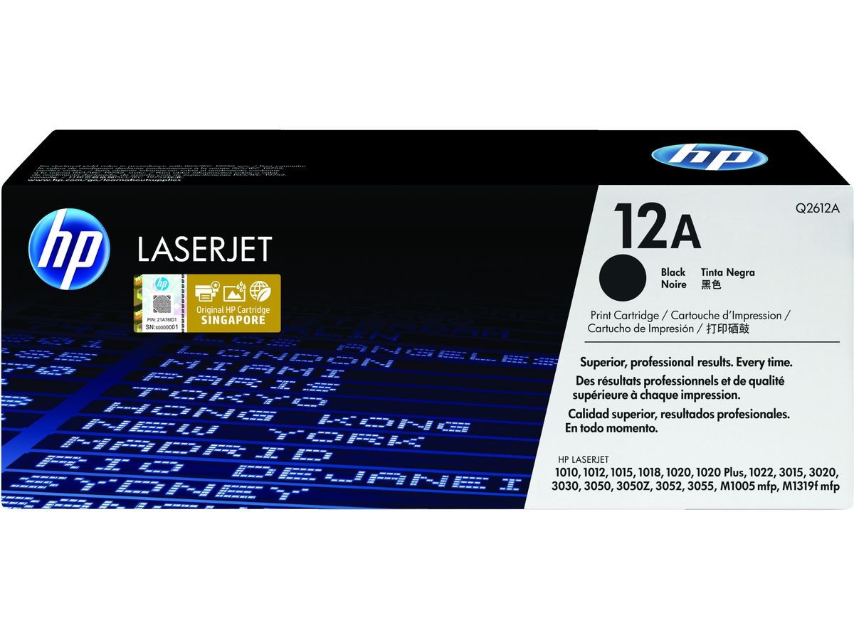 HP 12A toner LaserJet noir authentique