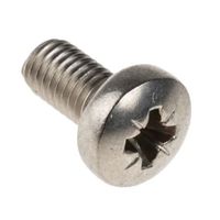 Vis à tête cylindrique de SCHROFF, Pozidrive, M5x10, acier zingué, 10 pièces