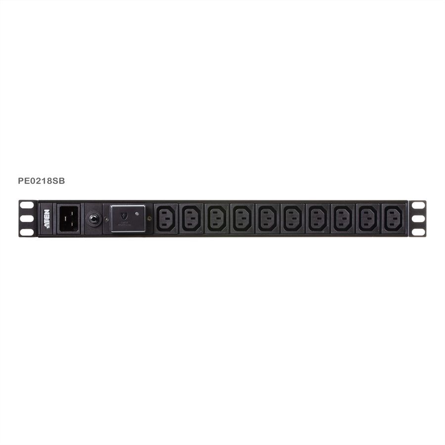 ATEN PE0218SG PDU de base 1U 16A avec protection contre les surtensions, 18 ports