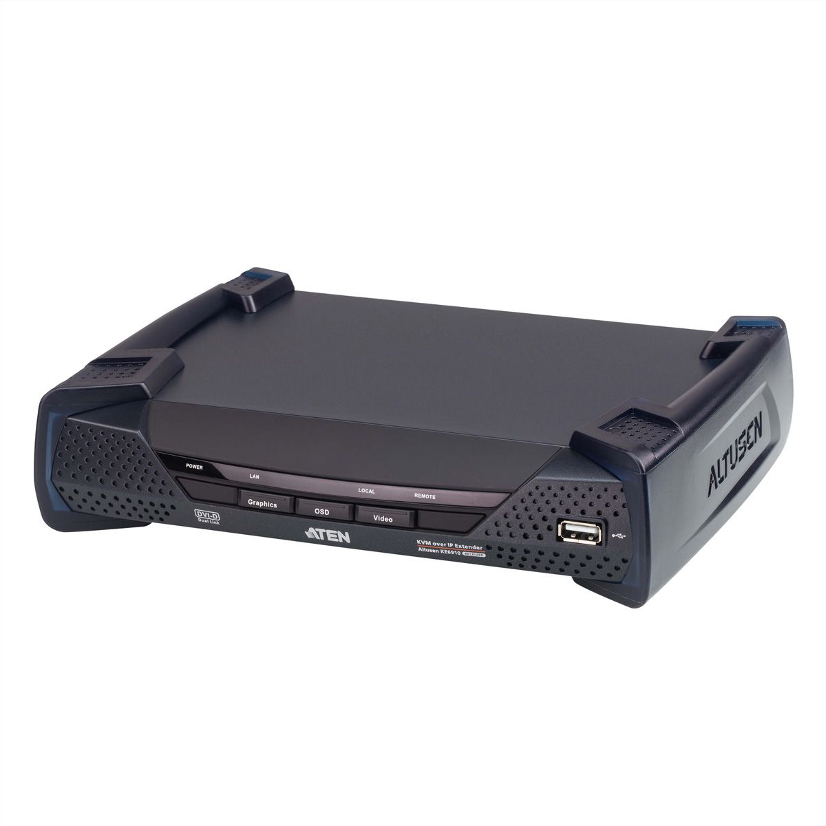 ATEN KE6910R Système d'extension KVM 2K DVI-D Dual Link sur IP, récepteur