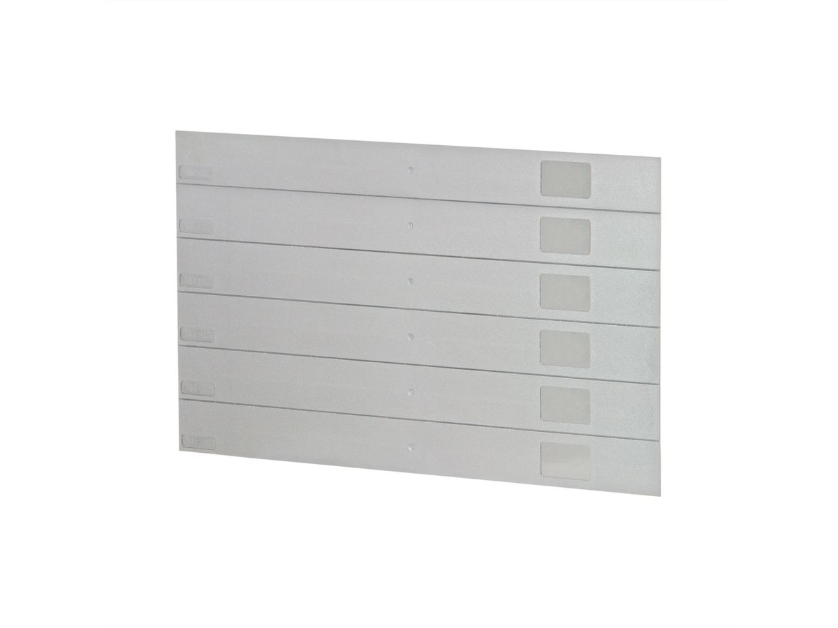 SCHROFF Face avant 19", plastique, 6 U, RAL 7035, 10 pièces