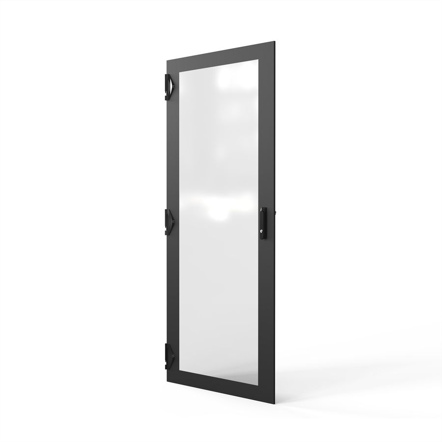 SCHROFF Porte 1800H 800L verre IP20 fermeture 1 point RAL7021