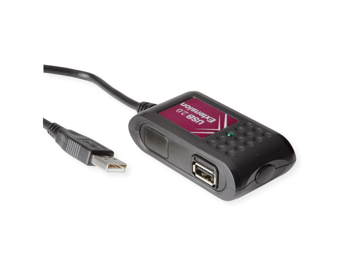 VALUE Prolongateur USB 2.0 2 ports, noir, 5 m