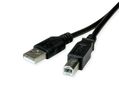 ROLINE RM Câble USB 2.0, type A-B, noir, 0,8 m