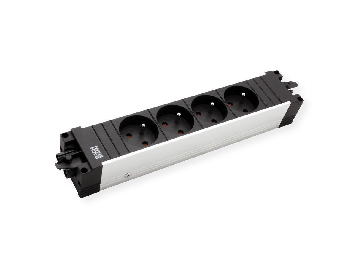 BACHMANN STEP ALU 4xUTE 35° GST18, Prise CEE 32A bleue, mesure