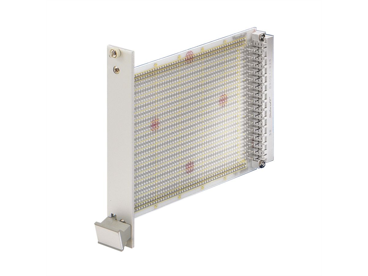 SCHROFF - Kit d'unité enfichable avec poignée d'extraction type 1, non blindé, gris, 3 U, 4 HP