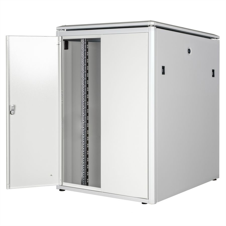 ROLINE 19" Baie réseau Pro 22U, 800x800 LxP Porte verre gris
