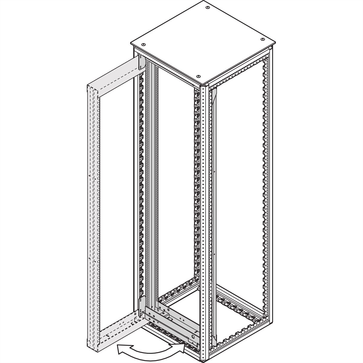 SCHROFF Cadre pivotant 120° 29/33U 800L