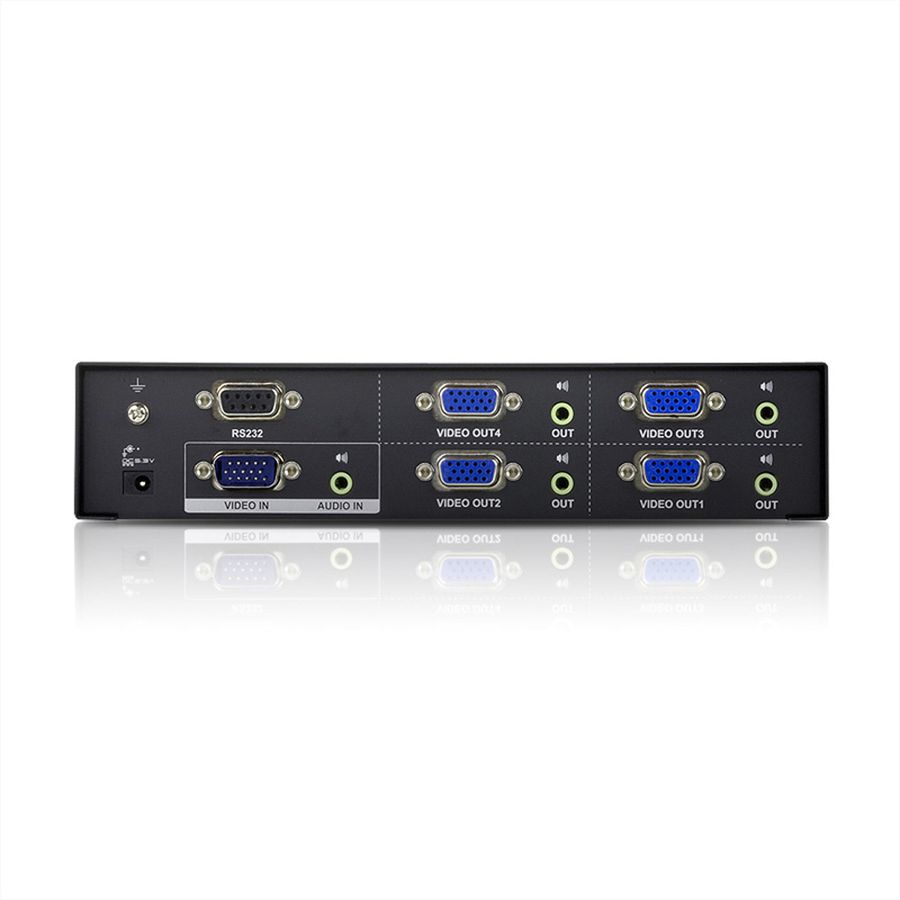 ATEN VS0104 Splitter Vidéo, 450MHz, Audio, RS232, 4 écrans