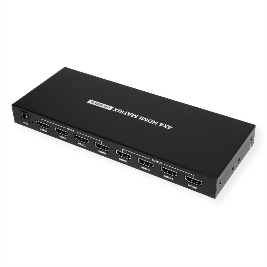 VALUE Switch Matriciel HDMI 4K, 4 x 4, avec télécommande