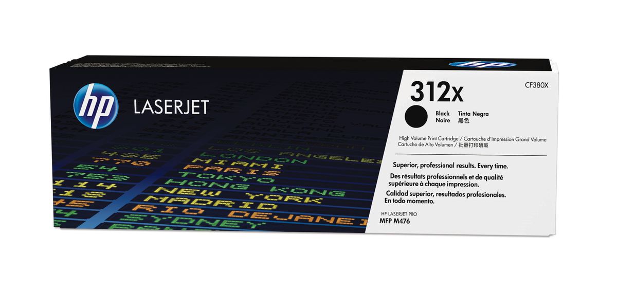 HP Cartouche 312X toner Noir LaserJet à rendement élevé