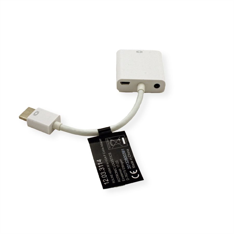ROLINE Adaptateur HDMI-VGA, HDMI M-VGA F, 0,15 m